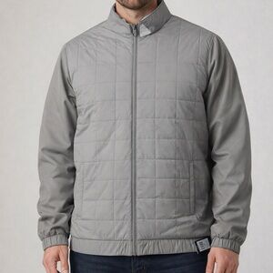 Adidas Men's Quilted Warm Premium Warm Pufer Jacket silver PBL Size 2XL NWT